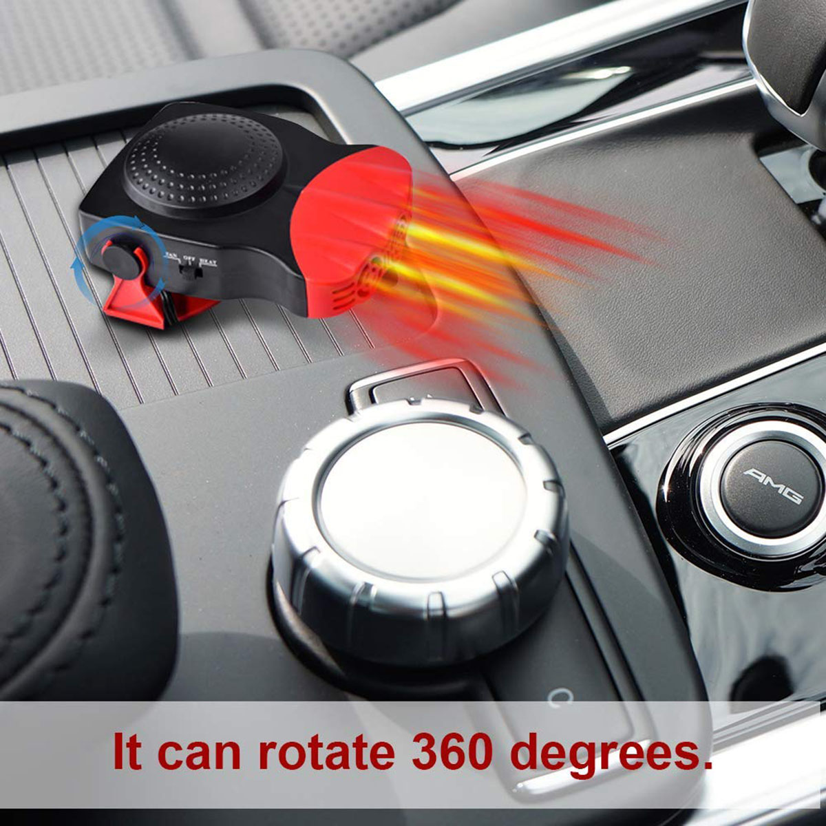 12V 150W Portable Three Holes Car Heating Cooling Fan Heater Defroster Demister SUV Car Front Windshield Defogging Tool