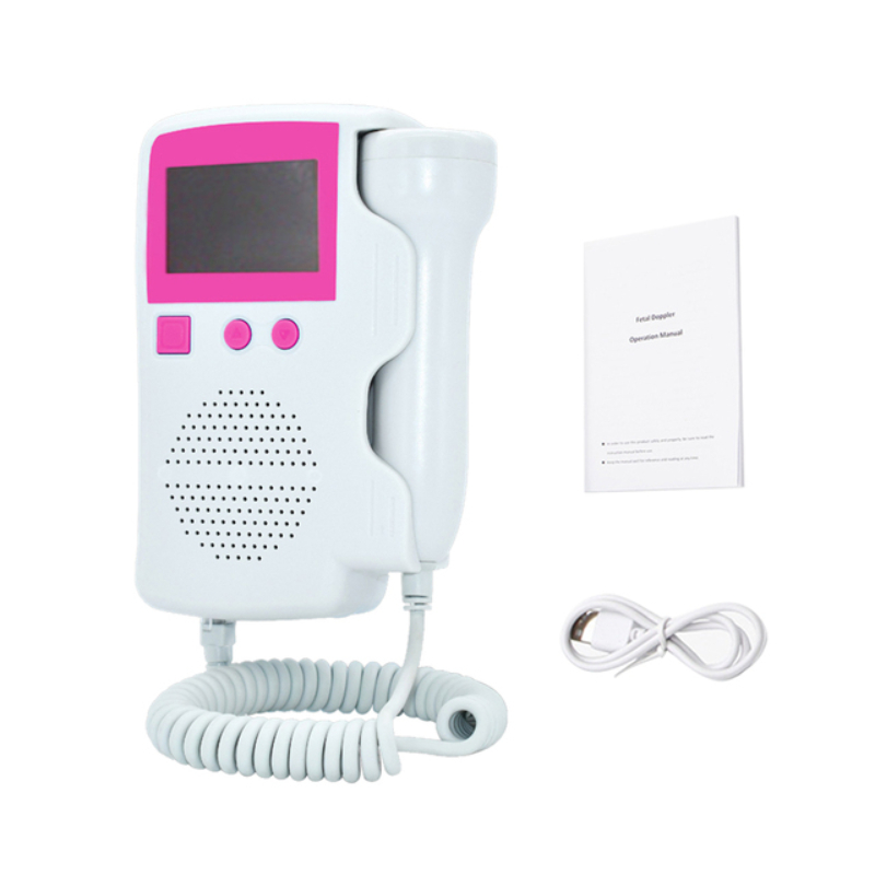 3.0MHz No Radiation Baby Heart Detector Household Doppler Fetal Doppler Heartbeat Monitor USB Cable Pregnancy Care LCD Display