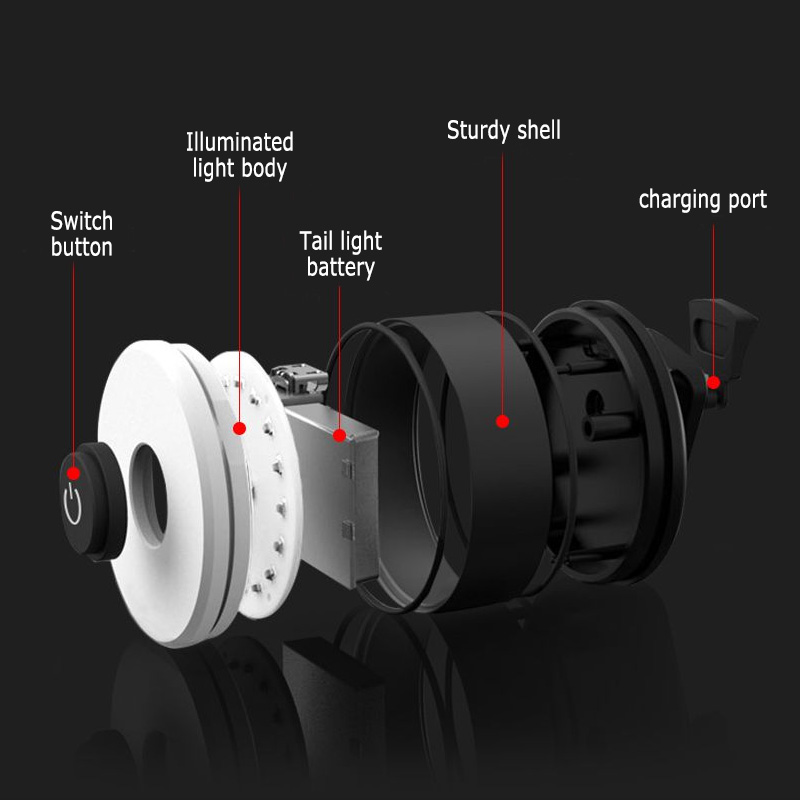 Bicycle Rear Light USB Rechargeable IPX5 Waterproof Bike Light  For MTB Helmet Pack Bag Tail Light 5 Models Cycling Taillight