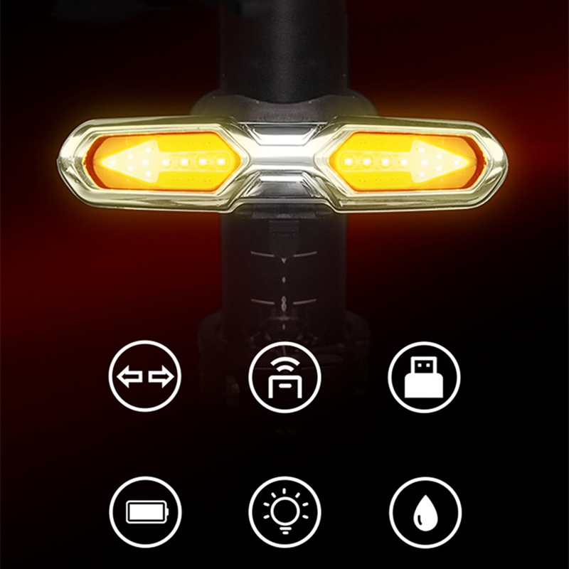 Smart Bike Light Set USB Rechargeable Bicycle Turn Lamp Cycling Lantern MTB Accessories LED Tail Light
