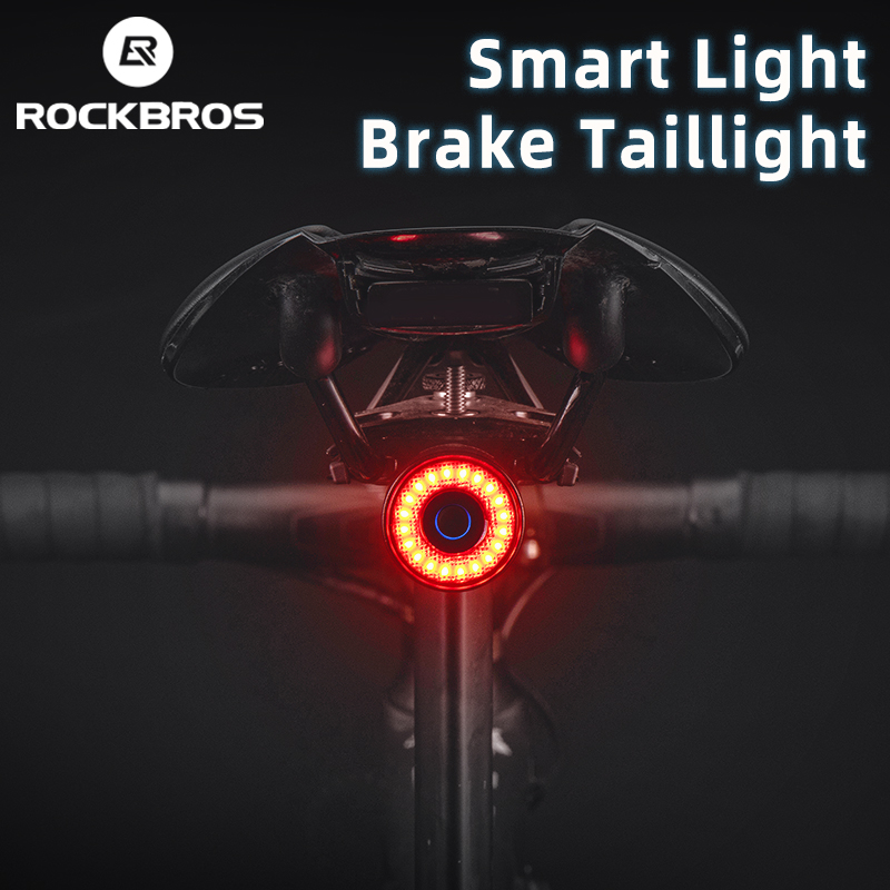 Smart Bicycle Rear Light Auto Start/Stop Brake Sensing IPx6 Waterproof USB Charge Cycling Tail Taillight Bike LED Light