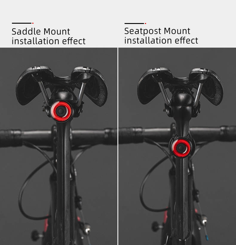Smart Bicycle Rear Light Auto Start/Stop Brake Sensing IPx6 Waterproof USB Charge Cycling Tail Taillight Bike LED Light