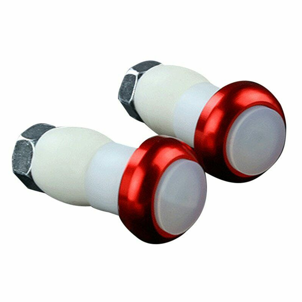 1 Pair Safety Cycling Bike Turn Signal Handle Bar End Plug LED Red Light Lamp Magnetic Handle Light