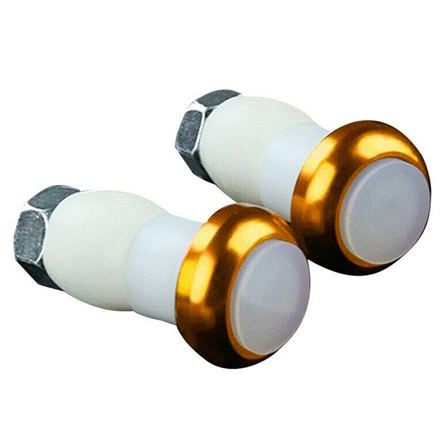 1 Pair Safety Cycling Bike Turn Signal Handle Bar End Plug LED Red Light Lamp Magnetic Handle Light