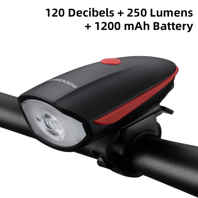 Bicycle Light Bike Front Flashlight Wide-Range USB Charge Ultralight Headlight Waterproof Bike Bell Cycling Accessories