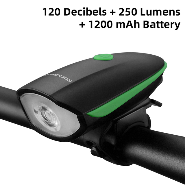 Bicycle Light Bike Front Flashlight Wide-Range USB Charge Ultralight Headlight Waterproof Bike Bell Cycling Accessories