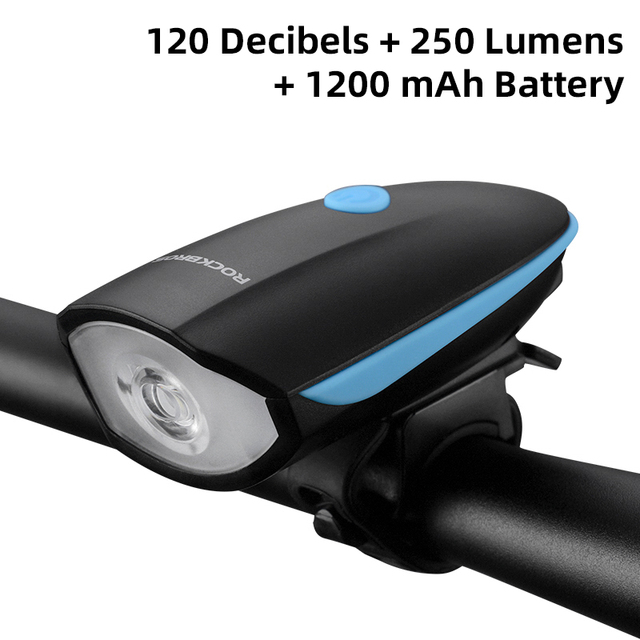 Bicycle Light Bike Front Flashlight Wide-Range USB Charge Ultralight Headlight Waterproof Bike Bell Cycling Accessories