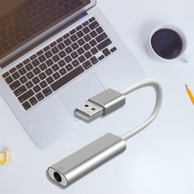 New USB type-C To 3.5 mm Stereo Jack Headset Adapter Cable External Sound Card