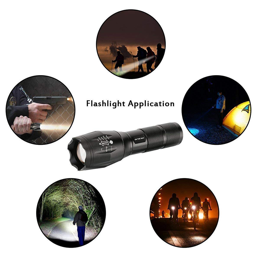 Led Flashlight  Mini Torch Lanterna Tactical Flashlight Zoomable Waterproof Protable Outdoor Camping Bike Light(Batteries not included)