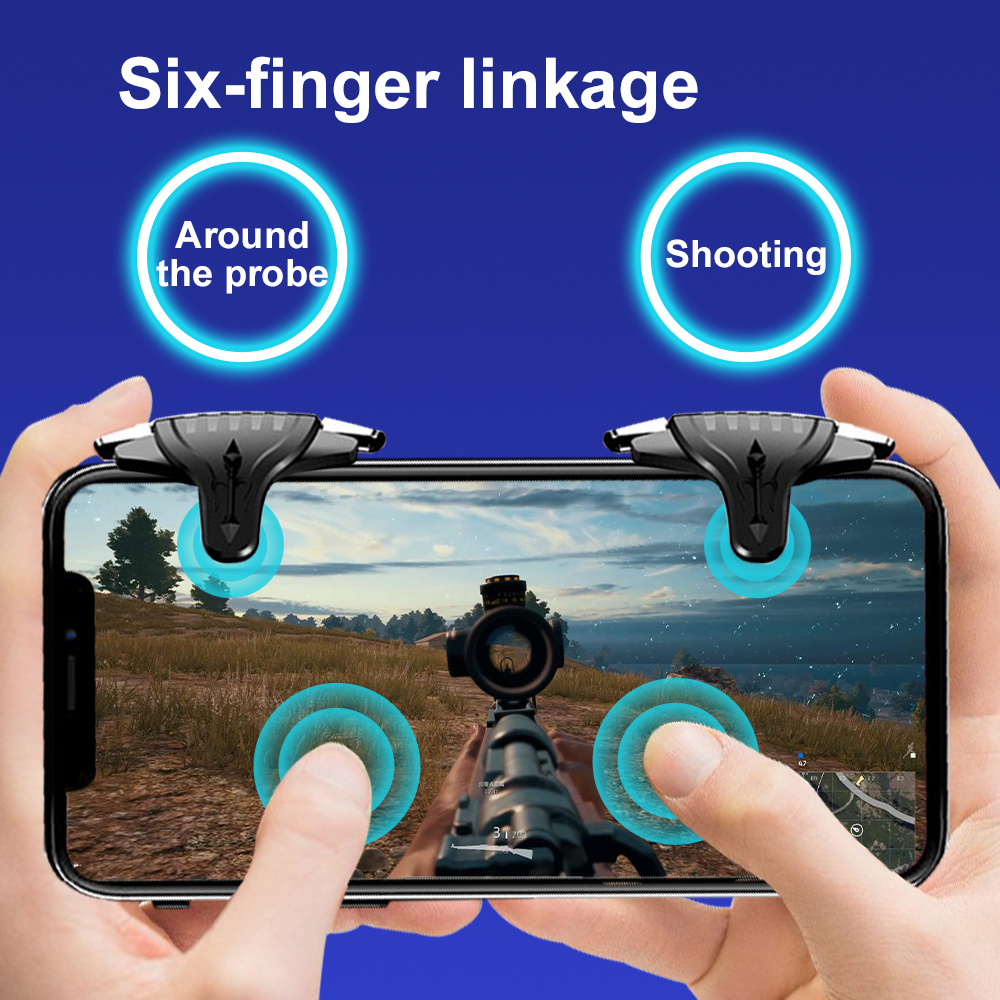 Mobile Game Controller Gamepad Trigger Aim Shoot Button L1R1 Shooter Joystick For Phone