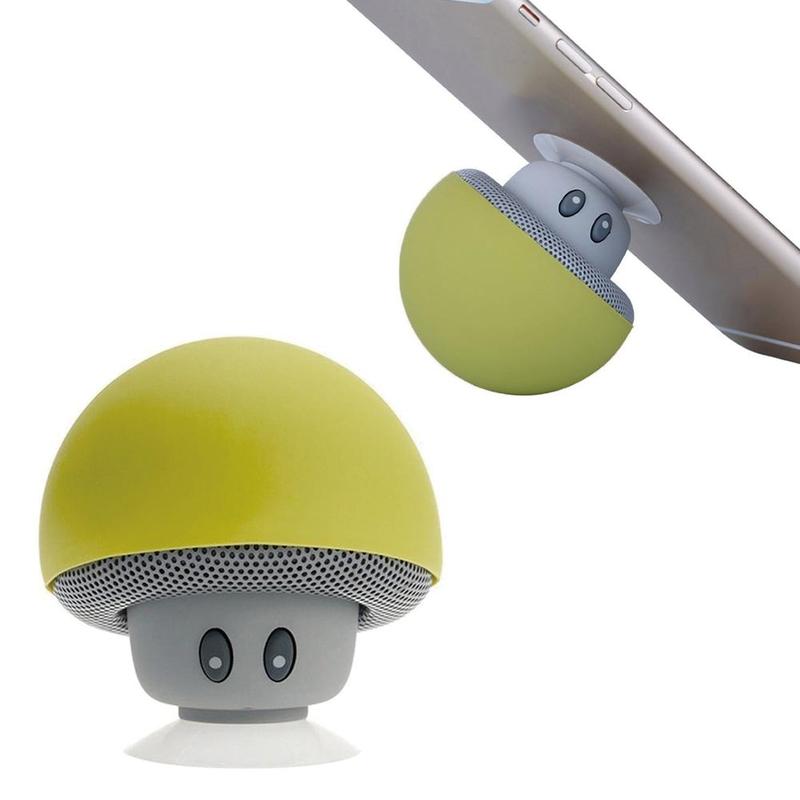 Cartoon Small Mushroom Head Bluetooth Speaker Mini Phone Stand Convenient Outdoor Suction Cup Smart Small Audio