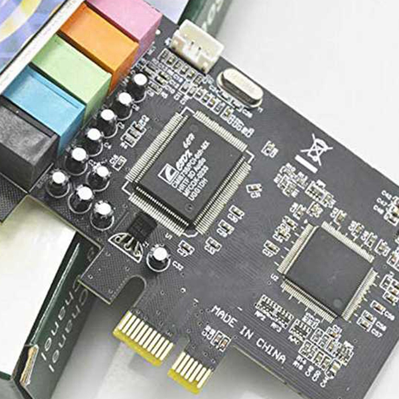 5.1 Internal Sound Card For Windows 10 With Low Profile Bracket, 3D Stereo PCI-E, CMI8738 Chip 32/64 Bit Sound Card PCI