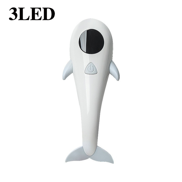 Cordless Handheld LED Nail Lamp Portable Rechargable UV Nail Light Dolphin Shape Fast-Dry Curing Nail Polish For Rhinestones