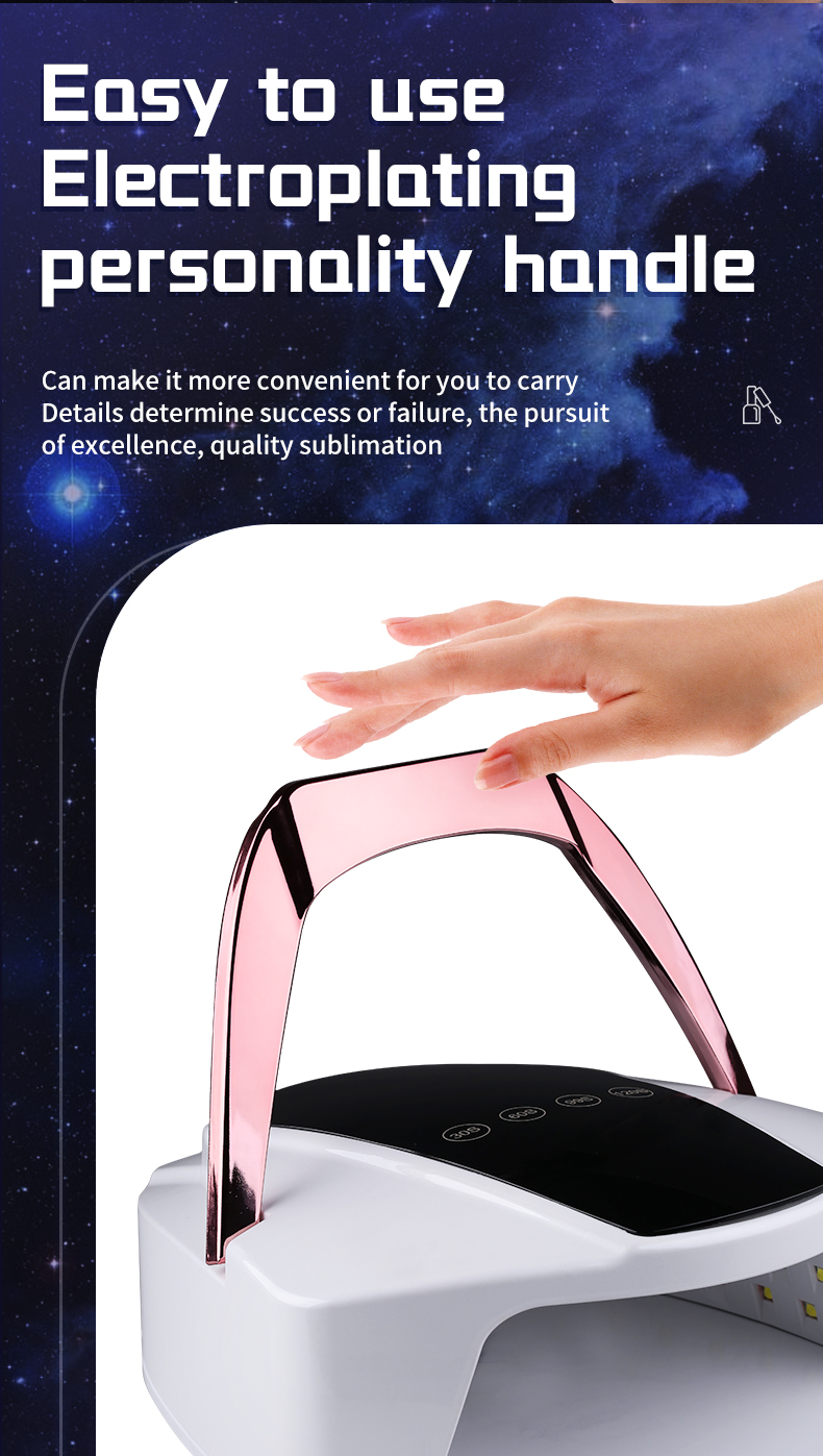 Wireless Rechargeable with 96W UV LED Lamp Nail Dryer Quick Drying Manicure Pedicure