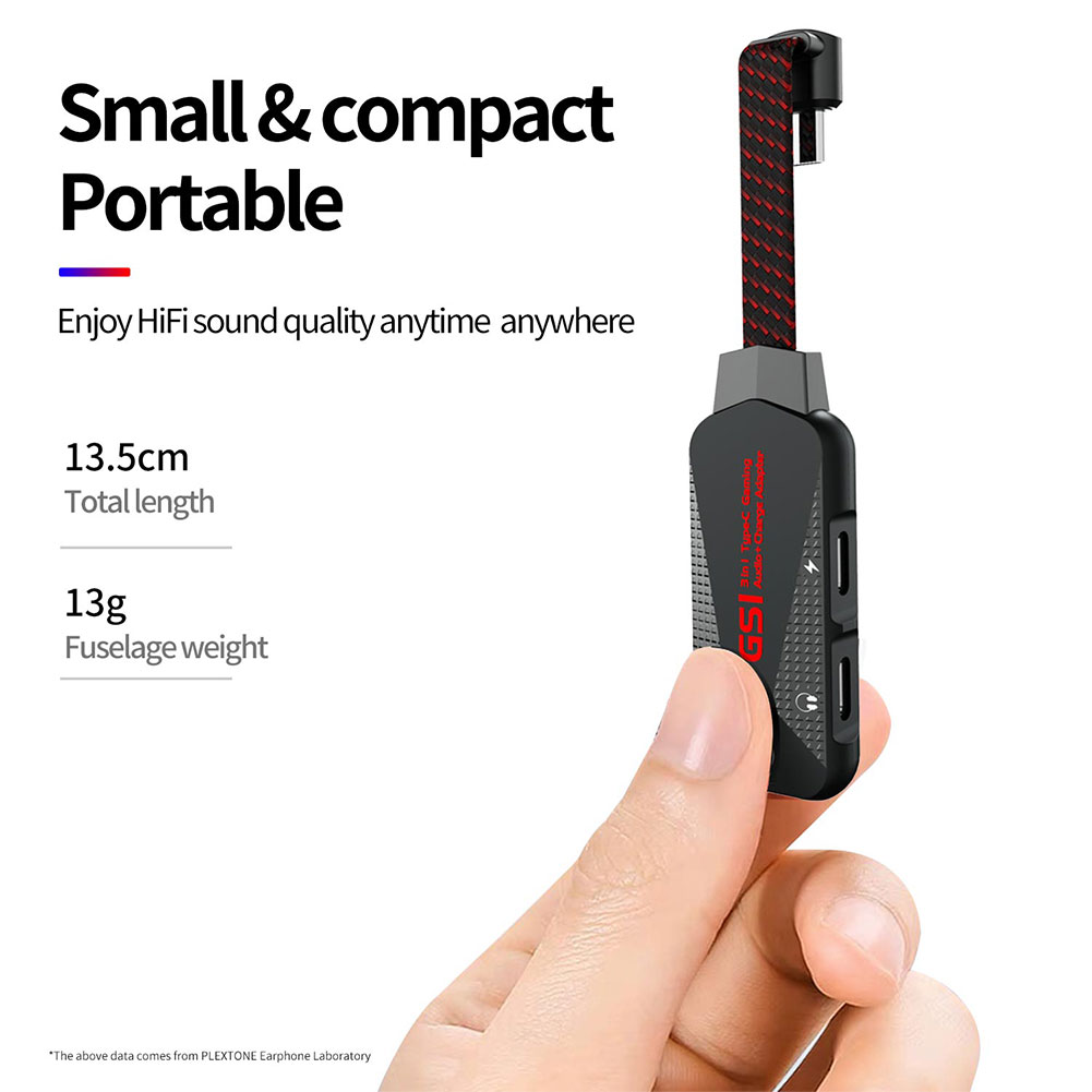 GS1 Hi-Res Mobile Gaming Sound Card Type C PD QC Fast Charging 3 in 1 game phone Sound Card Charger Adapter For Xiaomi Samsung