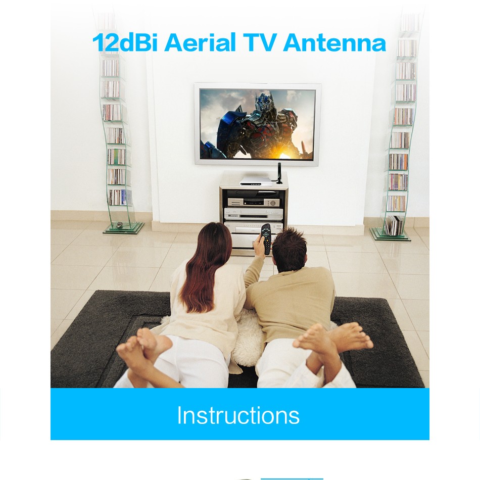 Aerial TV Antenna For DVB-T TV HDTV Digital Freeview HDTV Antenna Booster