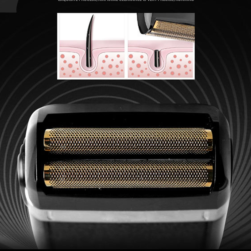 Powerful rechargeable shaver for men barber foil electric shaver beard hair shaving head bald electric razor with extra mesh