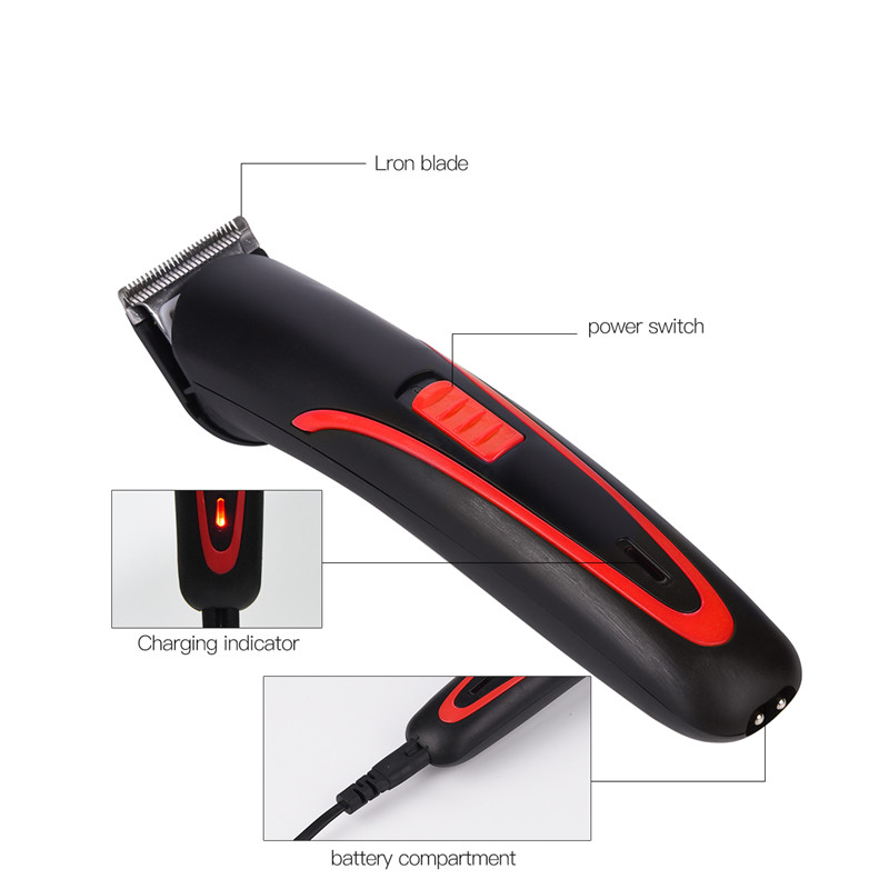 Cordless Hair Trimmer Electric Hair Clipper Rechargeable Hair Cutting Machine Low Noise Haircutter Barber for Adult Child