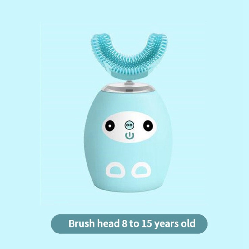 Children U-shaped Electric Toothbrush Mouth-contained Silicone Braces USB Charging Ultrasonic Toothbrush Music English Version