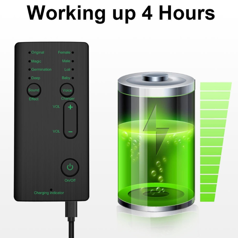 Portable Voice Changer Sound Card Mobile Phone Voice Changes Device Gifts for Halloween for friend Kid Boy Girl Adult