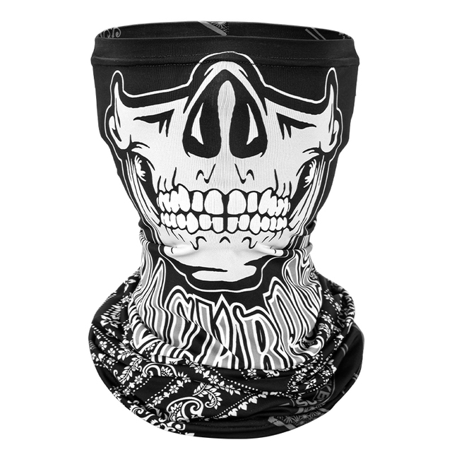 Hats & Caps Full Face Mask Skull Print Scarf Bike Sun UV Protection Mask Helmet Cosplay Scarf Headband Balaclava Outdoor Scarf