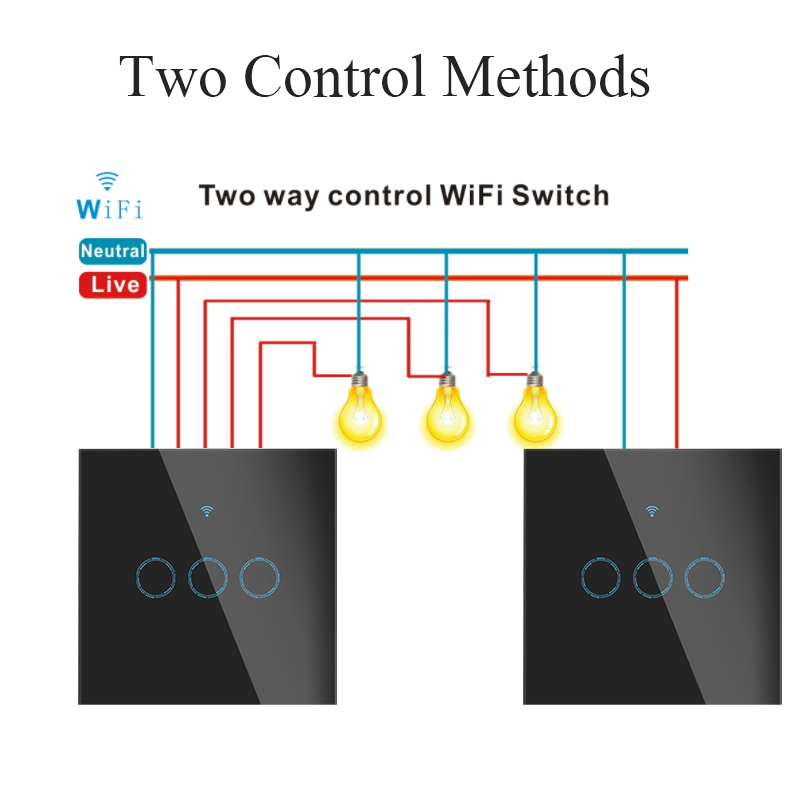 Standard Smart Touch  Tuya&amp E-welink APP support WiFi Remort Control wall Switch
