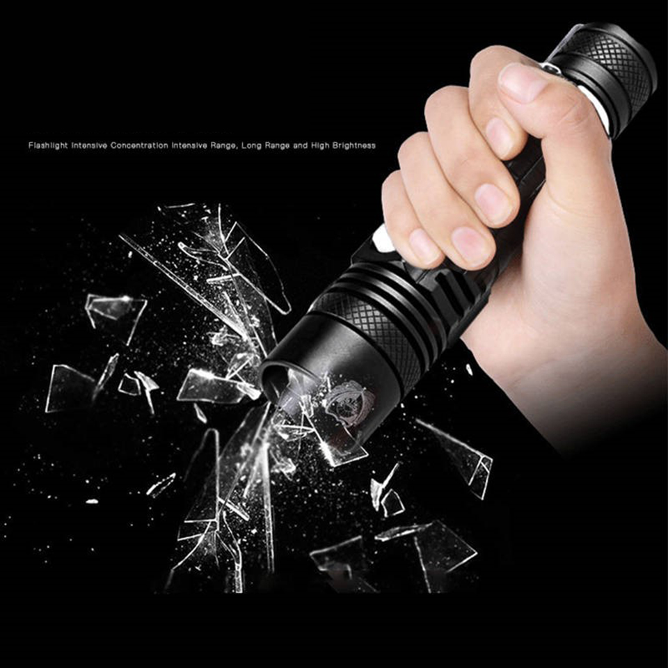 Lamp Beads Torch Zoomable 4 Lighting modes Multi-function USB charging Ultra Bright LED Flashlight