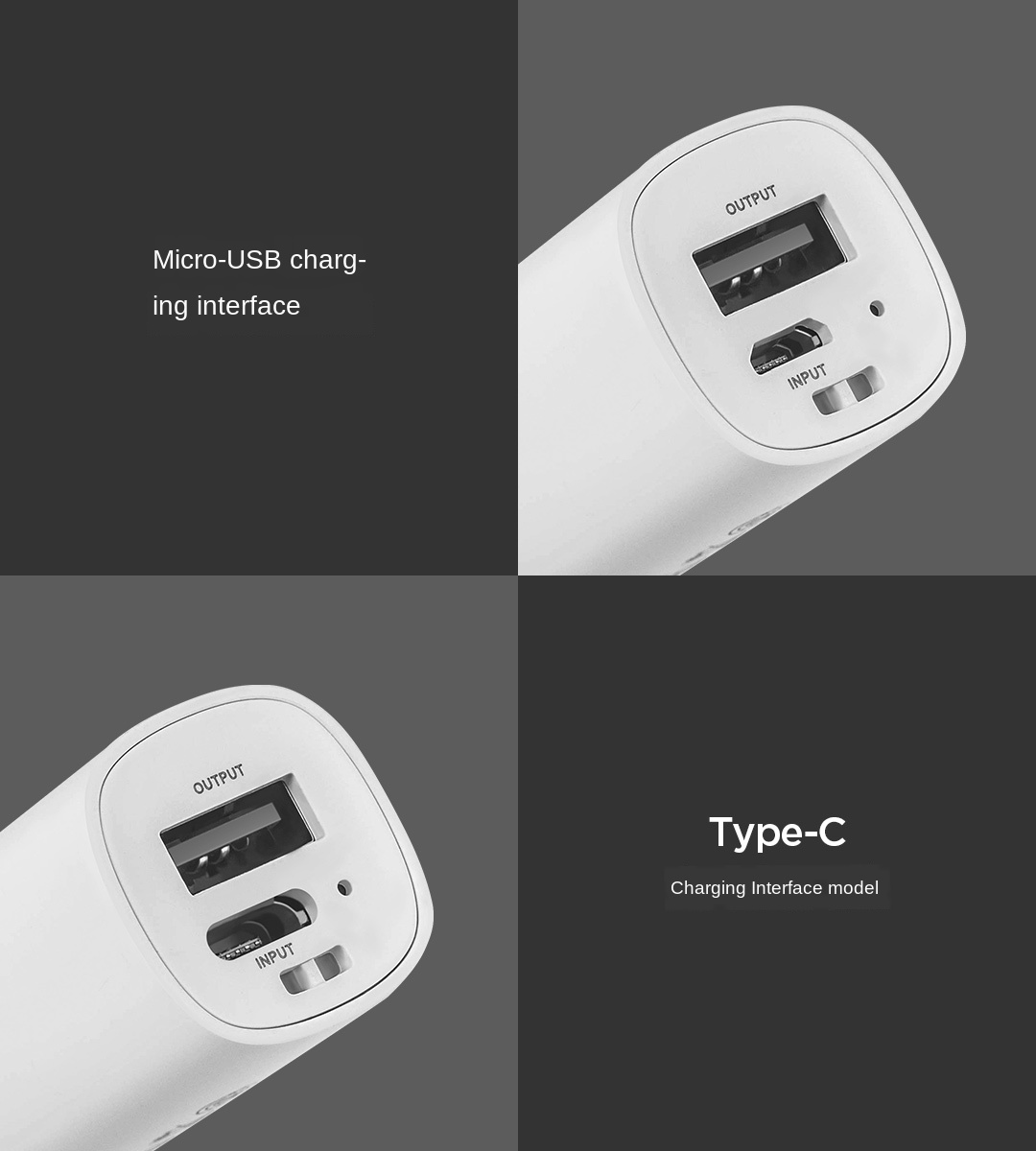 LED Flashlight 3000mAh Mobile Power USB Multi-function Brightness Torch Power Bank Portable Lighting