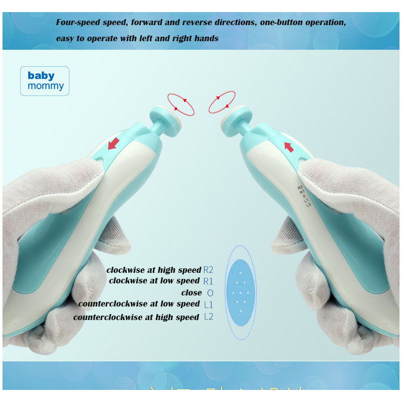 Kids Baby Nail Trimmer Electric Baby Manicure Pedicure Nail Clippers Cutter Scissors Care Set New Born