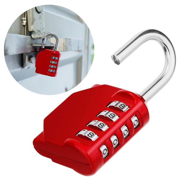 New Combination Lock 4 Digit Anti Rust Padlock Set Weatherproof Padlock Gate Outdoor Storage Lock