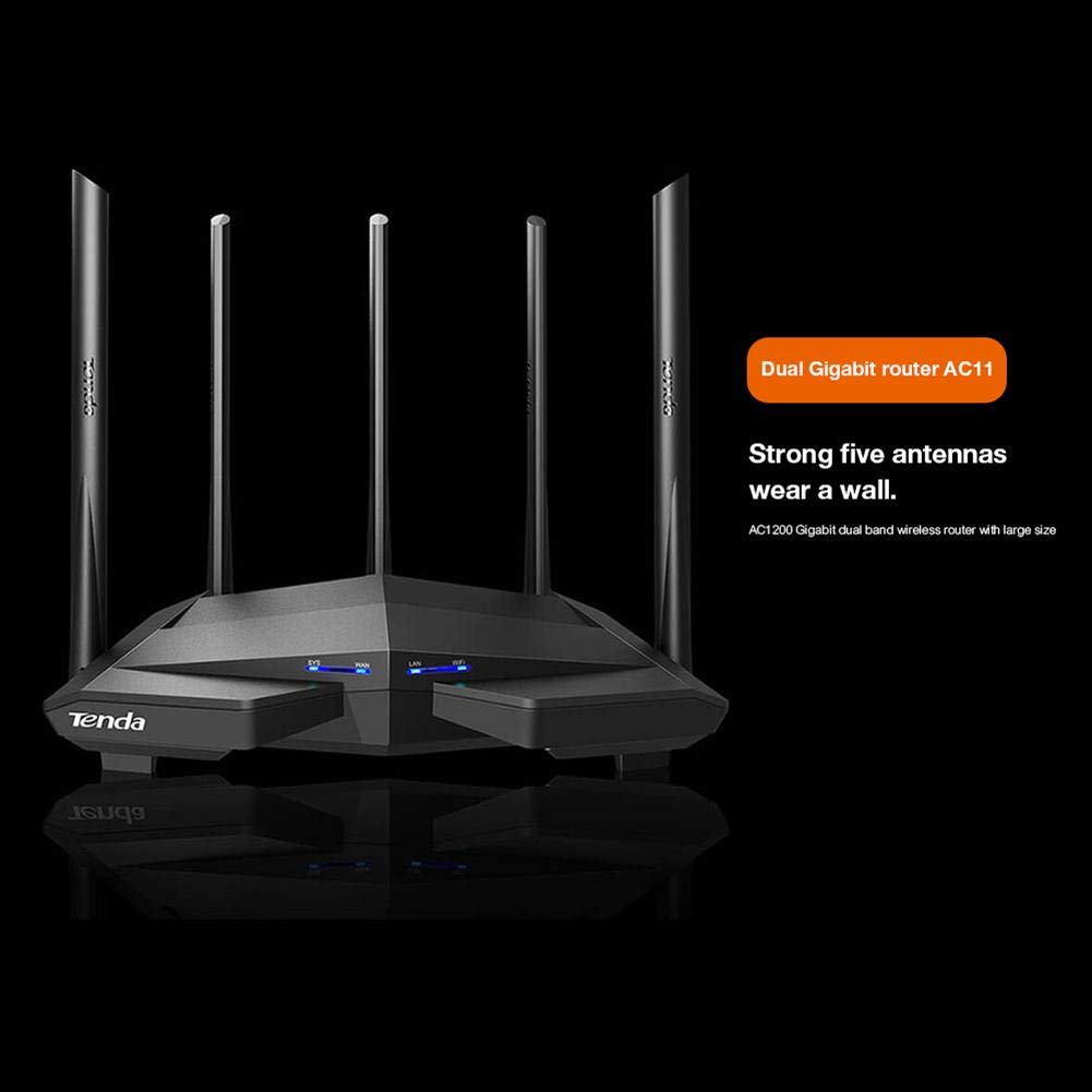 AC11 AC1200 Wifi Router Gigabit 2.4G 5GHz Dual-Band 1167Mbps Wireless Network Wi-Fi Repeater with 5 High Gain Antennas
