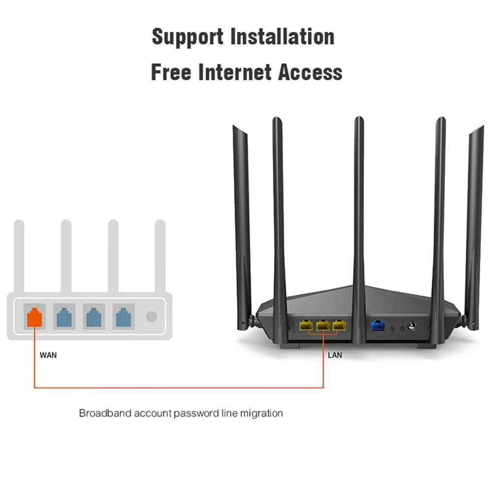 AC11 AC1200 Wifi Router Gigabit 2.4G 5GHz Dual-Band 1167Mbps Wireless Network Wi-Fi Repeater with 5 High Gain Antennas