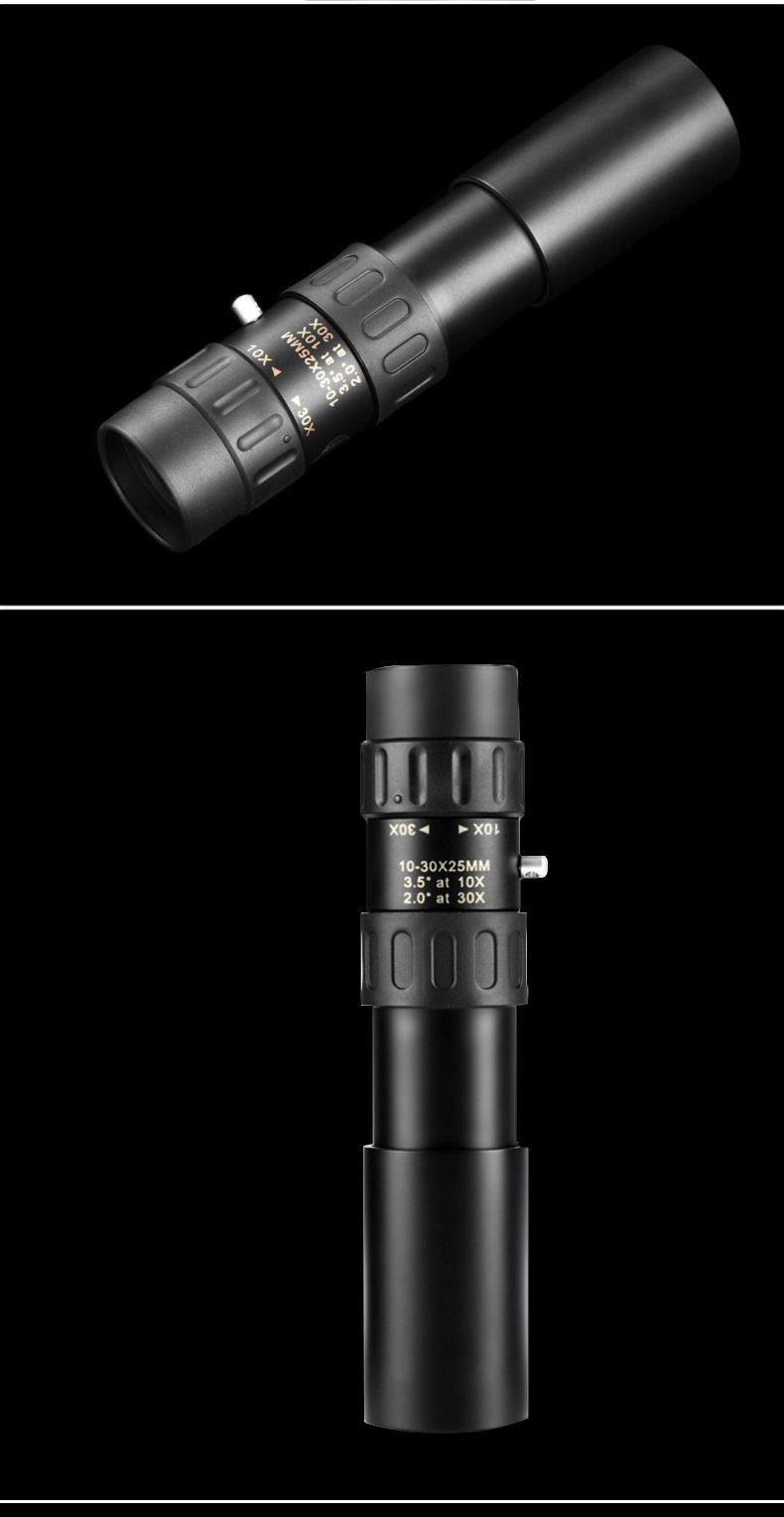 Cross border wholesale 10-300 × 40 continuous zoom monocular telescope high-power HD portable metal eyeglasses