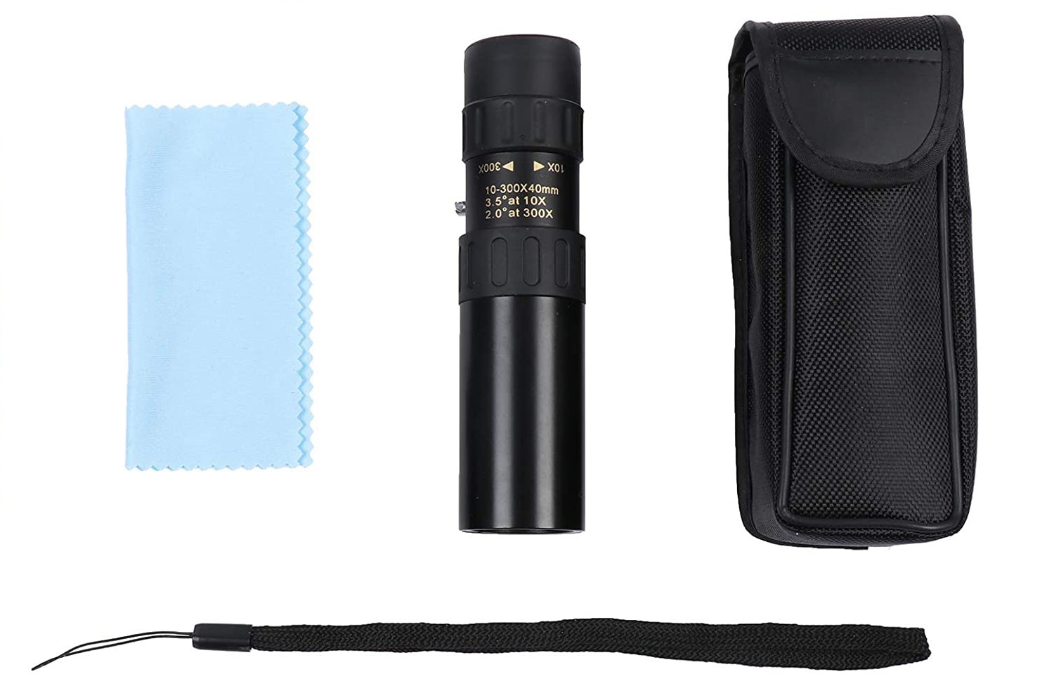 Cross border wholesale 10-300 × 40 continuous zoom monocular telescope high-power HD portable metal eyeglasses