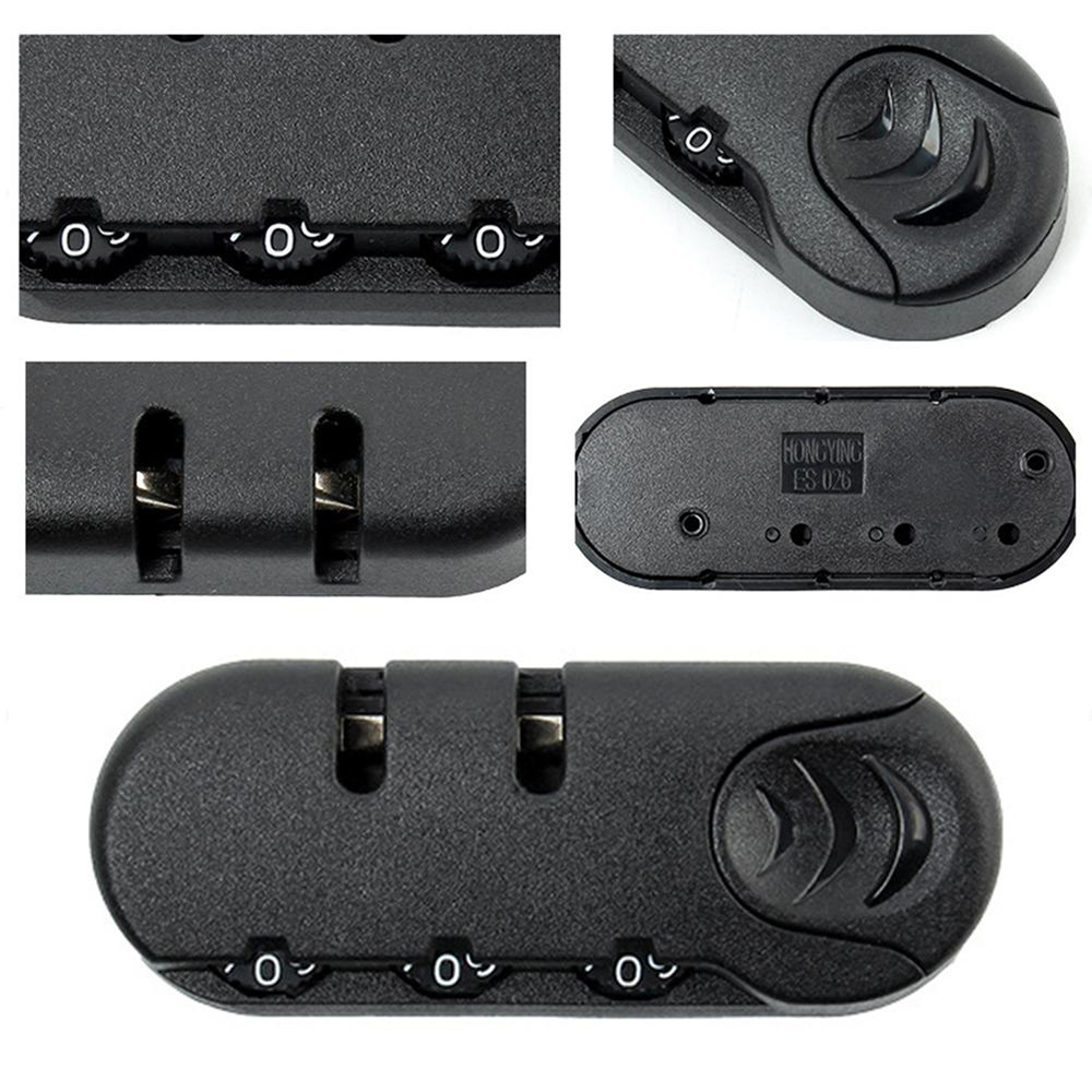 3 Digit Combination Padlock For Travel Luggage Suitcase Code Lock Black Fixed Lock Anti-theft Bag Accessories Lock