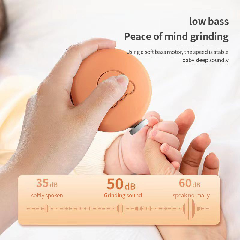 Electric Baby Nail Trimmer with 6 Grinding Heads Nail Clipper Baby Care Kit Manicure Set Safe Easy Trim Nail Trimmers