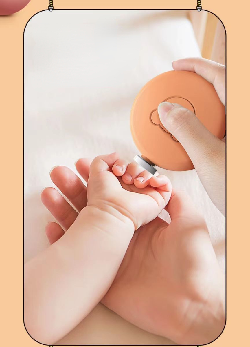 Electric Baby Nail Trimmer with 6 Grinding Heads Nail Clipper Baby Care Kit Manicure Set Safe Easy Trim Nail Trimmers