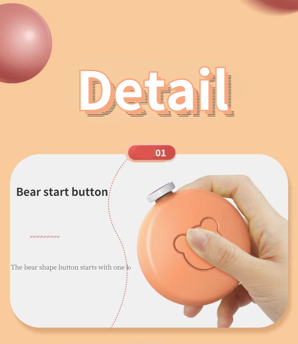 Electric Baby Nail Trimmer with 6 Grinding Heads Nail Clipper Baby Care Kit Manicure Set Safe Easy Trim Nail Trimmers