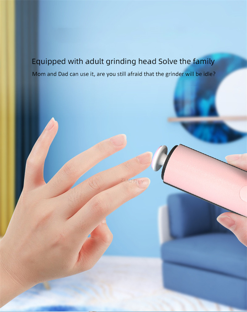 Kids Baby Nail Trimmer Electric Nail Polisher Newborn Manicure Cutter Clipper Scissors Care Set Infant Healthcare Care Tool Kit