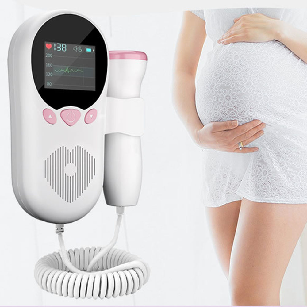 Monitor de frecuencia cardíaca Fetal Doppler de 3MHz, Detector de frecuencia cardíaca Fetal de sonido portátil para el hogar, sin radiación