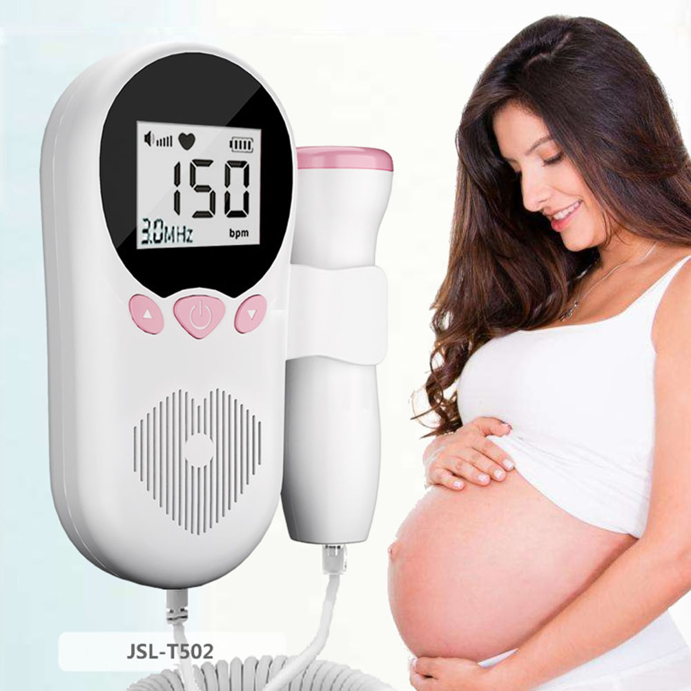 Monitor de frecuencia cardíaca Fetal Doppler de 3MHz, Detector de frecuencia cardíaca Fetal de sonido portátil para el hogar, sin radiación