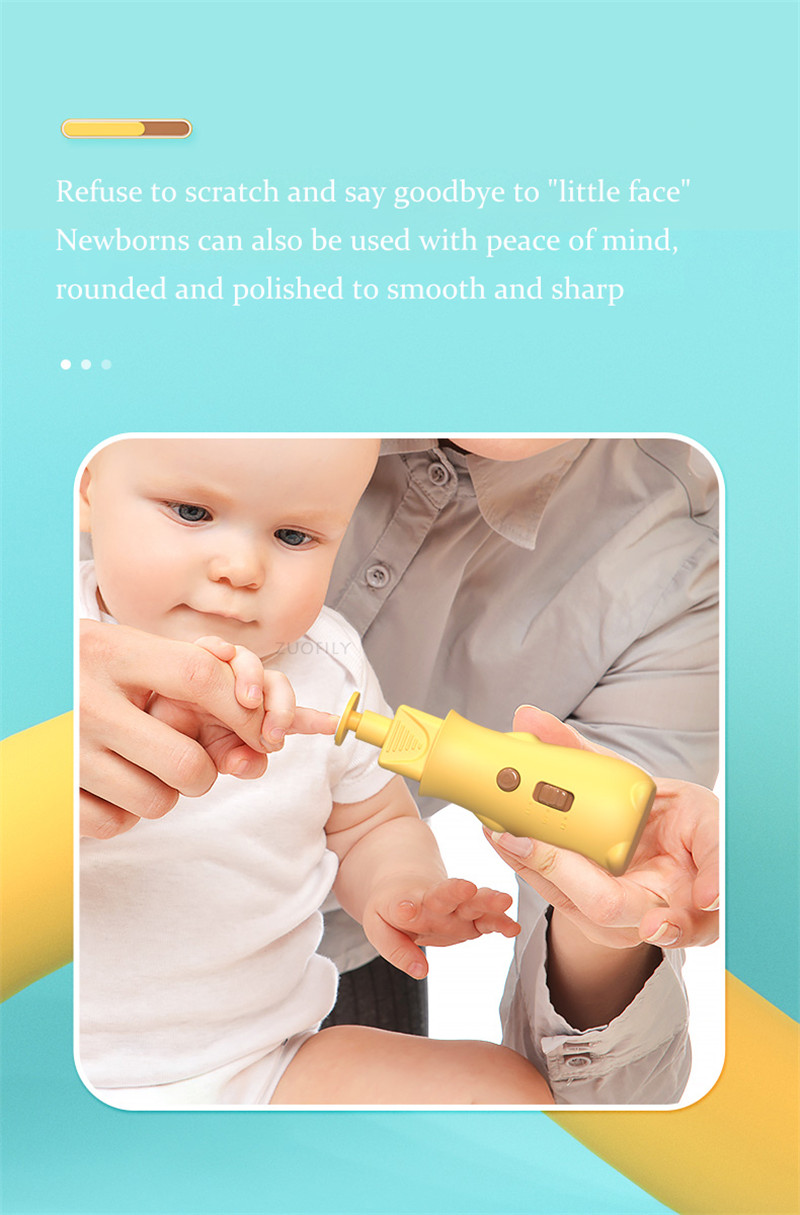 New Electric Baby Nail Trimmer Kid Nail Polisher Tool Infant Manicure Scissors Newborn Hygiene Kit Children Nail Clipper Cutter