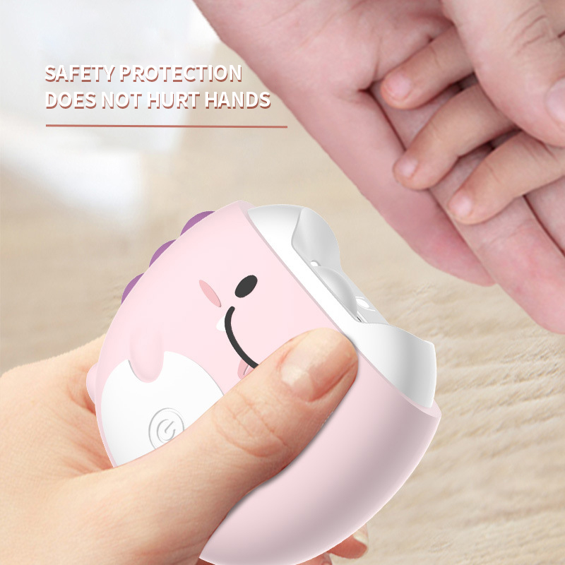 Cartoon Dinosaur Electric Baby Nail Trimmer Kid Nail Polisher Tool Baby Care Kit Baby Nail Clipper Electric Cutter For Newborn