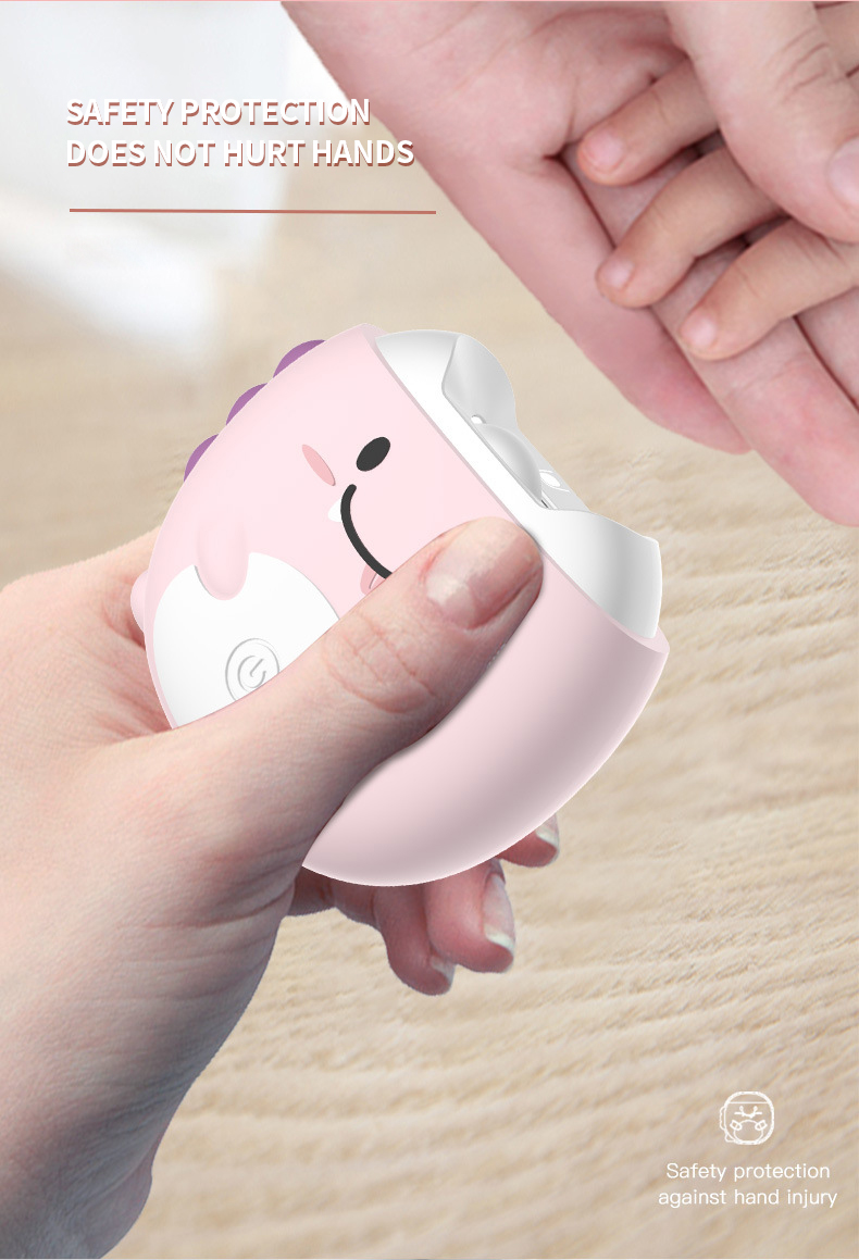Cartoon Dinosaur Electric Baby Nail Trimmer Kid Nail Polisher Tool Baby Care Kit Baby Nail Clipper Electric Cutter For Newborn