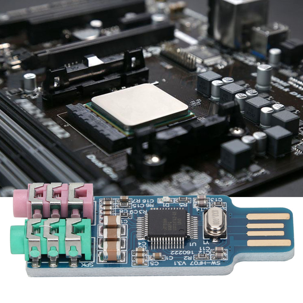 Driver Free USB Sound Card Computer External Sound Card Module CM108 Chip DAC Decoder Board for Computer Laptop