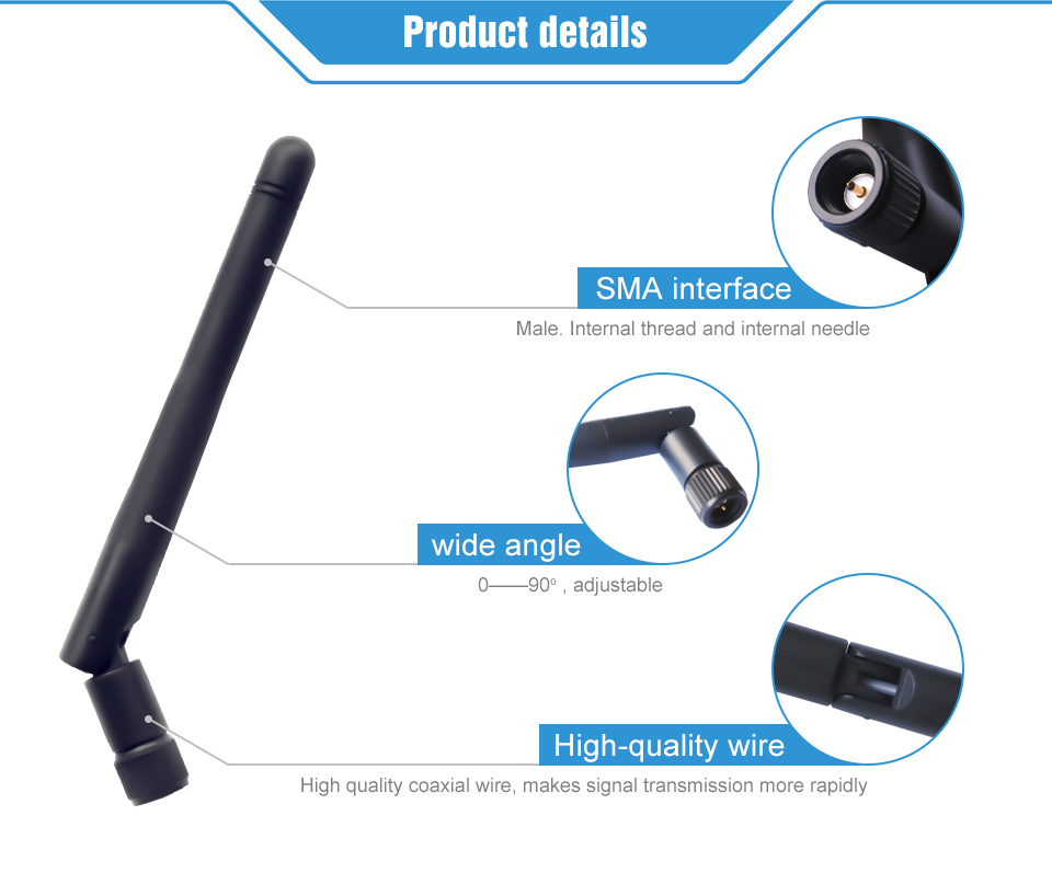 433MHz Rubber Antenna Omnidirectional Anten TX433-JK-11 2.5dBi Flexible SMA ConnectorOmni Antenna for communication  433MHz Rubber