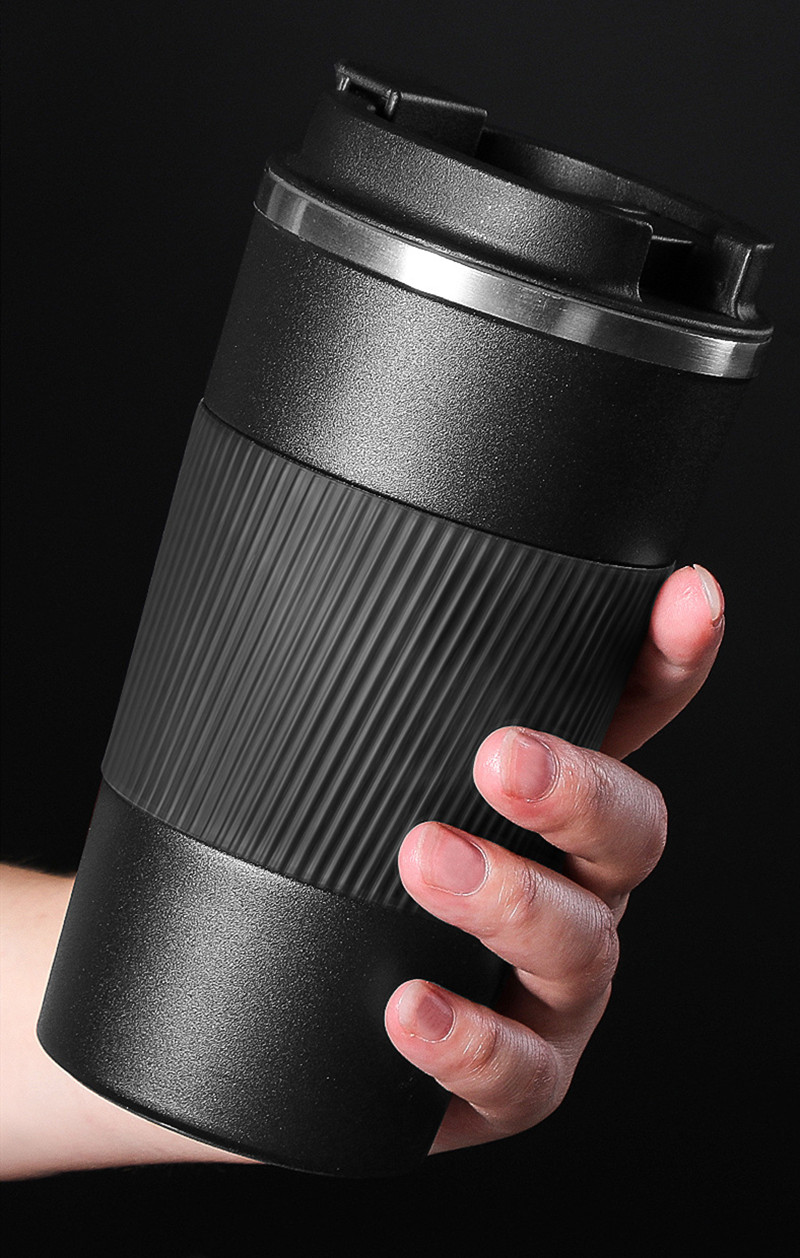 510ml Double Stainless Steel Coffee Thermos Mug with Non-slip Case Car Vacuum Flask Travel Insulated Bottle