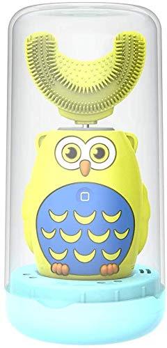 Kids Electric Toothbrush Children's Ultra Sonic Toothbrush with U- Shaped Brush Head Smart Timer Waterproof Cartoon Toothbrush