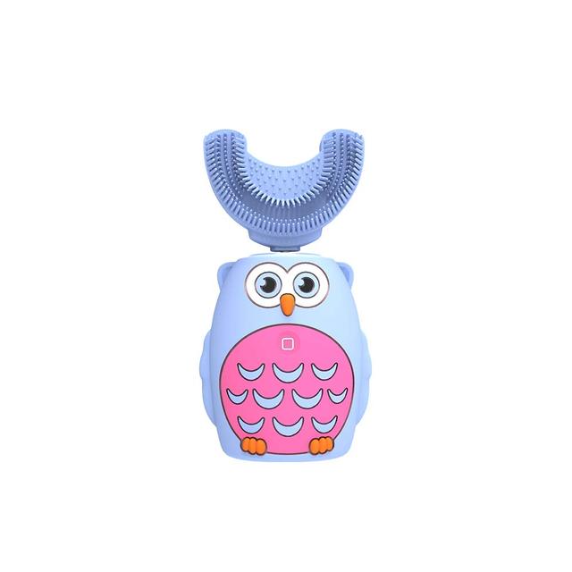 Kids Electric Toothbrush Children's Ultra Sonic Toothbrush with U- Shaped Brush Head Smart Timer Waterproof Cartoon Toothbrush
