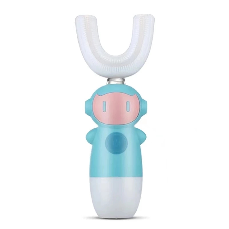 Cartoon 360 Degrees Children Automatic Electric Toothbrush Spaceman U Shaped Food Grade Silicon Teeth Brush For Kids XioMi Gift